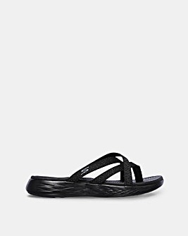 Skechers Wide Fit On The Go Dainty Toe Post Sandals