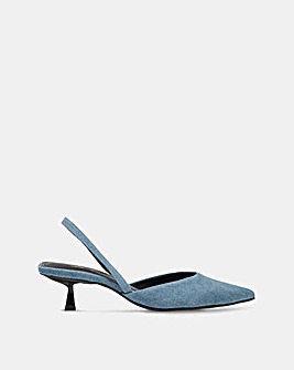 Only Coco Denim Slingback Back Shoe Standard Fit