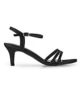 Diamante Detail Strappy Sandals Extra Wide EEE Fit