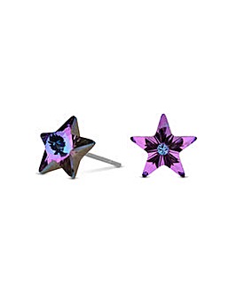 Jon Richard Vitral Star Stud Earrings