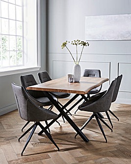 Karter Large Dining Table and 6 Chairs