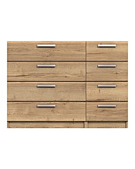 Lugo Ready Assembled 4 plus 4 Drawer Chest