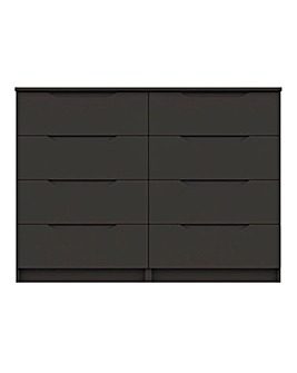 Sorrento High Gloss Assembled 4 plus 4 Drawer Chest