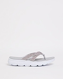 Cushion Walk Glitzy Toe Post Sandal E Fit