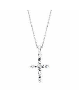 Simply Silver Sterling Silver Crucifix Cross Necklace