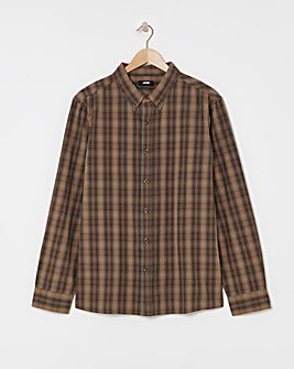 Long Sleeve Button Checked Shirt