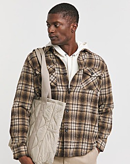 Double Pocket Check Overshirt