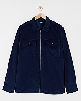 Cord Zip Through Overshirt
