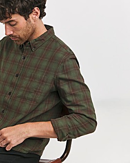 Long Sleeve Button Down Checked Shirt