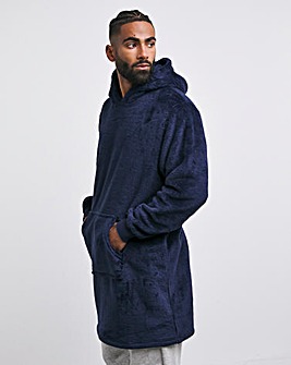 Navy Oversized Fleece Hoodie