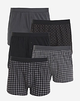 5 Pack Check Loose Boxers