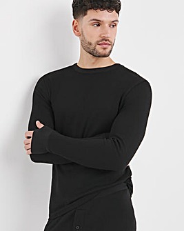 Black Thermal Long Sleeve T-Shirt