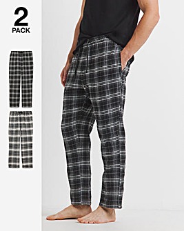 2 Pack Woven Pyjama Bottoms