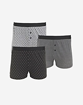 3 Pack Geo Printed Loose Boxers