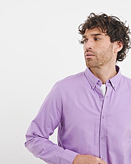 Long Sleeve Lilac Oxford Shirt Regular