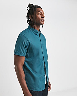 Short Sleeve Teal Oxford Shirt Regular