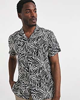 SS Mono Palm Revere Collar Shirt