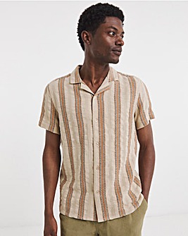 Reg Length Pointelle Revere Collar Shirt