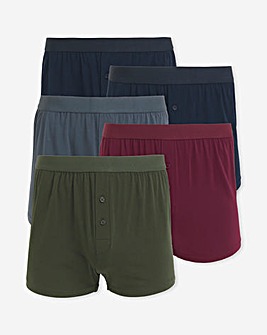 5PK Solid Colour Loose Boxers