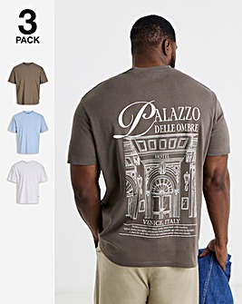 Jack & Jones Premium Italian Palazzo Back Graphic T-Shirt - Brown