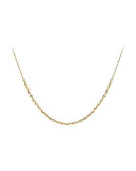 9CT Gold Rope & Trace Asdjustable Chain