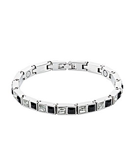 Espree Black and Clear Crystal Magnetic Tennis Bracelet