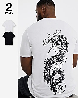 Jack & Joens Fred Crew Neck T-Shirt 2 Pack