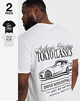 Jack & Jones Motion Crew neck T-Shirt 2 Pack