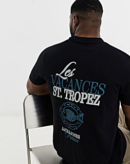 Jack & Jones Cassis Sketch Back Print Tee