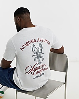 Jack & Jones Cassis Sketch Back Print Tee