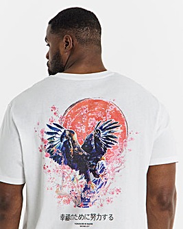 Jack & Jones Back Graphic Eagle Tee - White