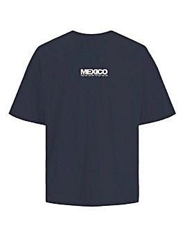 Jack & Jones Back Graphic Mexico Tee - Navy