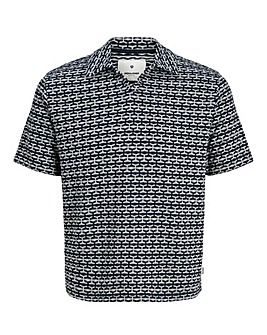 Jack & Jones Eli Jacquard Knit Polo - Navy