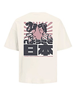 Jack & Jones Cherry Back Graphic T-Shirt - White