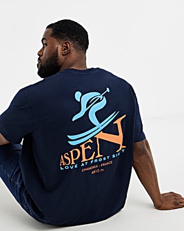 Jack & Jones Aspen Back Graphic T-Shirt - Navy