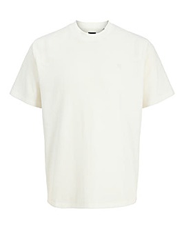 Jack & Jones Leo Textured T-Shirt - Cream