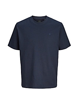 Jack & Jones Leo Textured T-Shirt - Navy