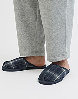 Jack & Jones Dudley Checked Slipper - Navy