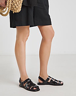Minnie Leather Fisherman Shoes Wide E Fit