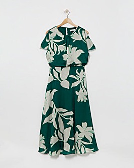 Joanna Hope Blouson Split Sleeve Dress