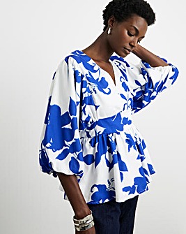 Joanna Hope Blouson Sleeve Blouse