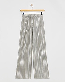 Joanna Hope Metallic Plisse Wide Leg Trousers
