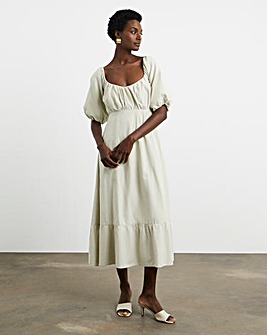 Joanna Hope Linen Mix Midi Dress
