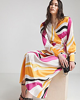 Joanna Hope Buckle Wrap Dress