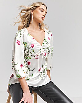 Joanna Hope Ruched Front Blouse