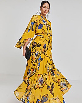 Joanna Hope Asymmetric Printed Maxi Dress