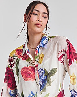 Joanna Hope Oversized Chiffon Shirt