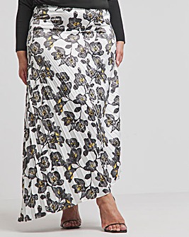 Joanna Hope Satin Pleated Skirt