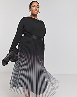 Joanna Hope Mesh Pleated Skirt