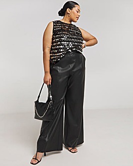 Joanna Hope Wide Leg PU Trousers